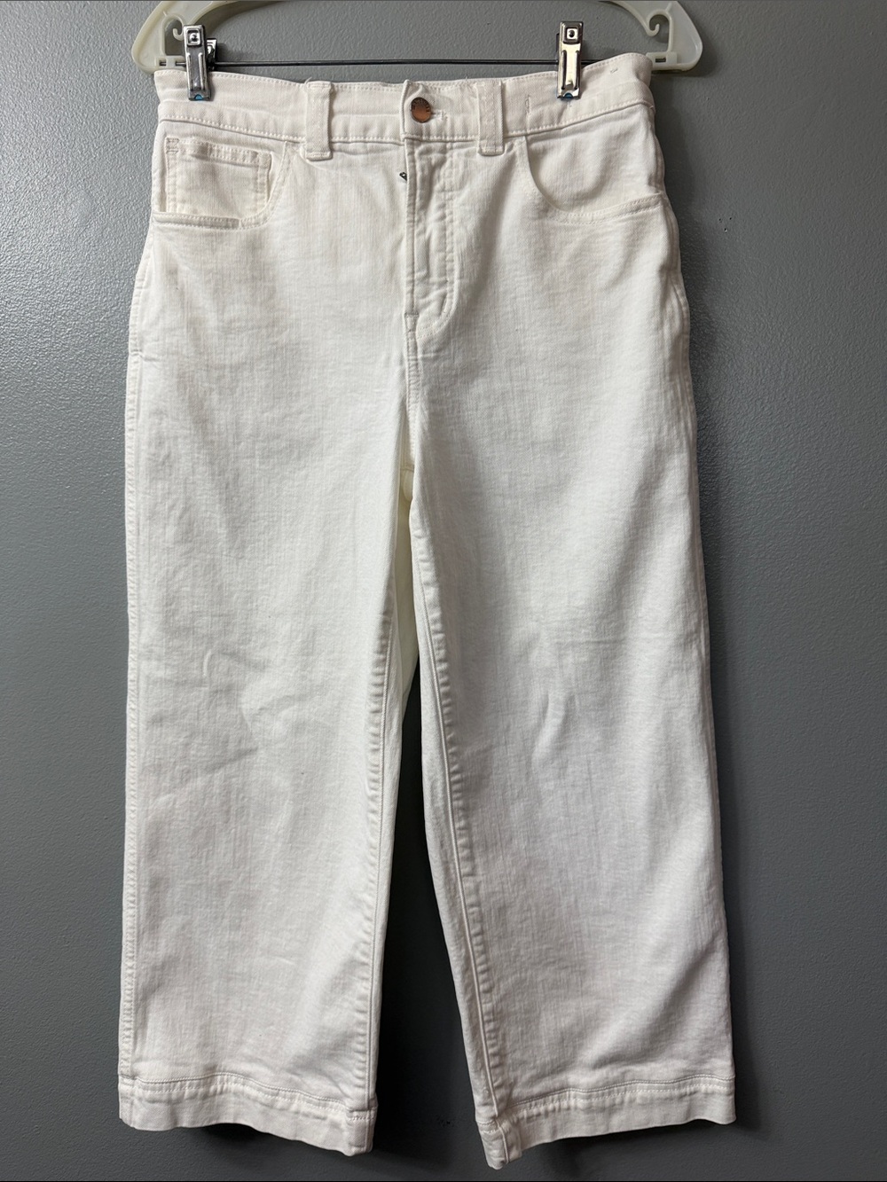 Madewell the perfect vintage wide leg crop Jean Clean High-Rise eggshell 28p